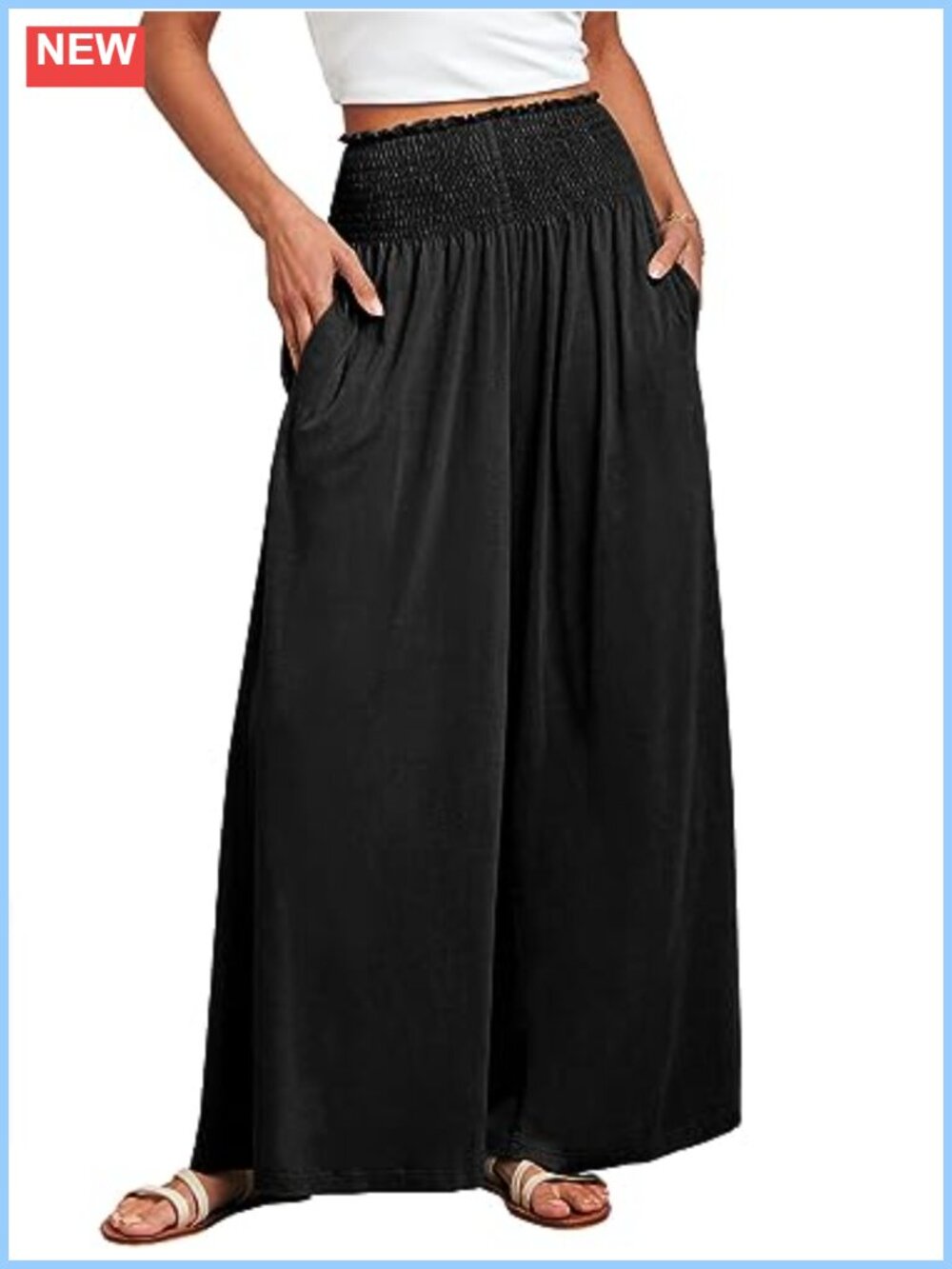 Women's Casual Wide Leg Palazzo Pants with Pockets